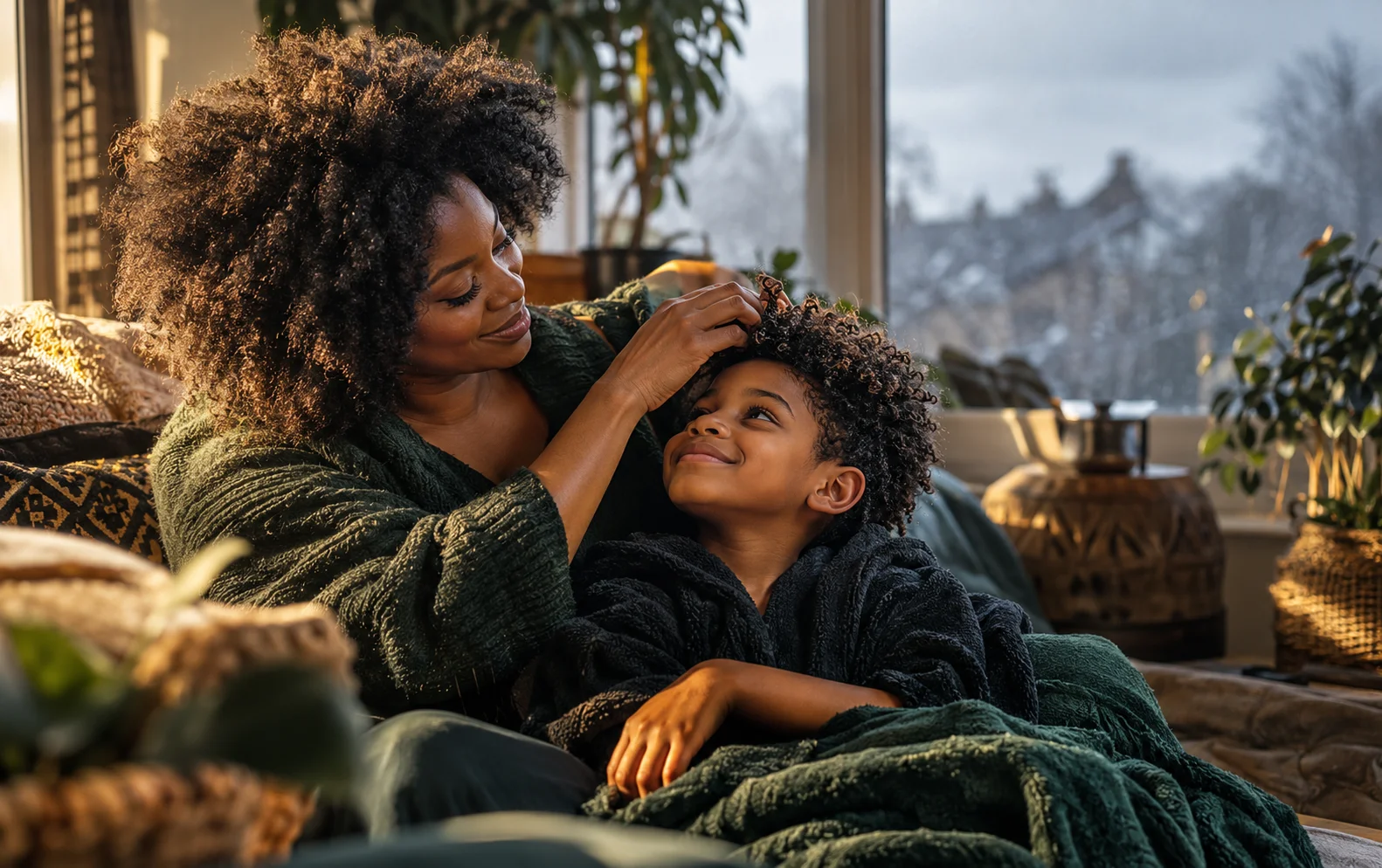 The ZURI GUARD collection photographed with women wearing natural textured hairstyles