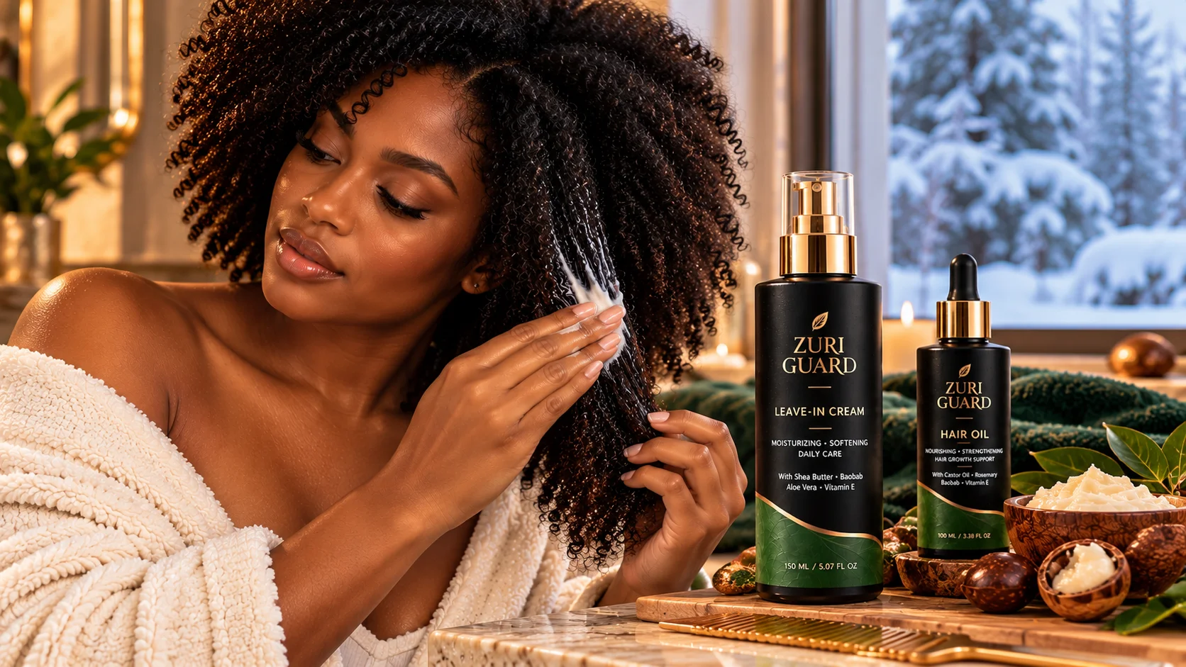 A Winter Moisture Routine for Coily Hair
